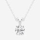 0.50 CTW Round Lab Grown Diamond Split Bail Solitaire Pendant in 14K White Gold Over Sterling