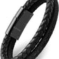 Double Black Suede & Braided Leather Bracelet