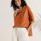 Linen V Neck Short Sleeve Shirt SIERRA
