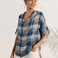 Linen V Neck Short Sleeve Shirt SIERRA