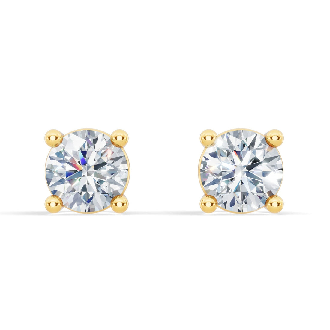 Classic Lab Diamond Stud Earrings (1/4 ct. tw.) – VS+ Clarity - 14k White or Yellow Gold Over Sterling Silver