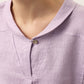 100% Linen Shawl V-Neck Half Sleeve Top JADE