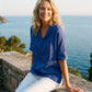 Linen V Neck Short Sleeve Shirt SIERRA