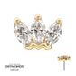 14K Yellow Gold Threadless Cluster Top with 3 Marquise Lab-Grown Diamonds