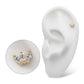14K Yellow Gold Threadless Cluster Top with 3 Marquise Lab-Grown Diamonds