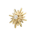 14Kt Gold Threadless Sunburst Top with 6-Prong Lab-Grown Diamond