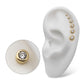 14Kt Gold Threadless Top with Bezel Set Round Lab-Grown Diamond