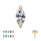 14Kt Gold Threadless Prong Set Marquise Gem Top