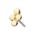 14K Solid Gold 4-Bead Cluster Threadless Top