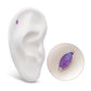 14Kt White Gold Threadless Prong Set Marquise Opal Top
