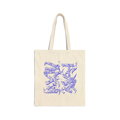 Ocean Ink Canvas Tote