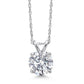1.00 CTW Round Lab Grown Diamond Pendant Necklace in 14K Gold | AGI Certified | E-F Color, VS1-VS2 Clarity | 18 Inch Chain