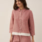 100% Linen Buttoned Closure Color-Blocked Shirt JANICE