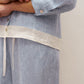 100% Linen Buttoned Closure Color-Blocked Shirt JANICE