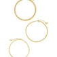 Three Row Chain Anklet Set