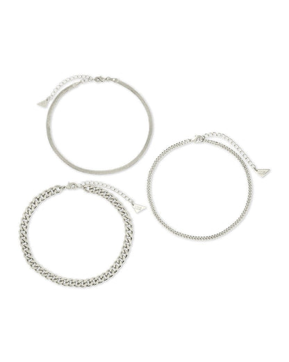 Adalina Three Chain Anklet Set