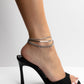 Adalina Three Chain Anklet Set