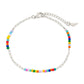Iridiana Rainbow Beaded Anklet