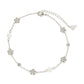 June Pearl & Flower Charm Anklet