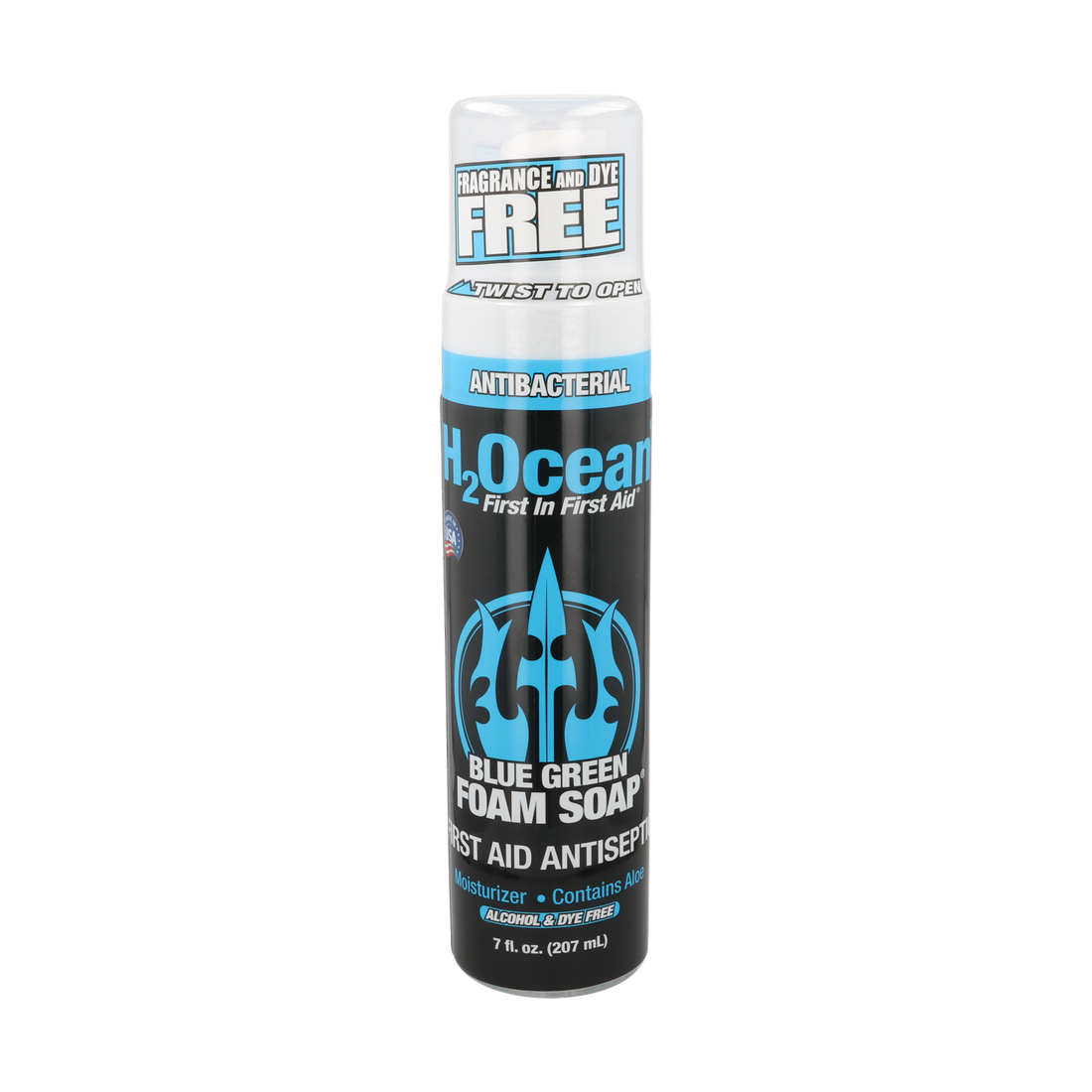 H2Ocean Blue Green Foam Soap Tattoo Aftercare Cleanser - 7 fl oz