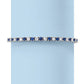 6ctw Created White & Blue Sapphire Tennis Bracelet in 14K Gold Overlay – 7.25”