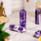 Natural Chevron Amethyst Crystal Point