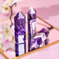 Natural Chevron Amethyst Crystal Point