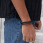 Double Black Suede & Braided Leather Bracelet