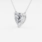 2.00 CTW Floating Heart Shape Lab Grown Diamond Solitaire Pendant Necklace F/G VS1 AGI Certified in 14K White or Yellow Gold