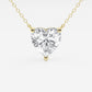 3.00 CTW Floating Heart Shape Lab Grown Diamond Solitaire Pendant Necklace F/G VS1 AGI Certified in 14K White or Yellow Gold