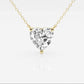 3.00 CTW Floating Heart Shape Lab Grown Diamond Solitaire Pendant Necklace F/G VS1 AGI Certified in 14K White or Yellow Gold