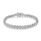 Brilliant Flower Created Moissanite Tennis Bracelet – D-VVS1 Stones, 14K Gold Overlay
