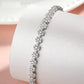 Brilliant Flower Created Moissanite Tennis Bracelet – D-VVS1 Stones, 14K Gold Overlay