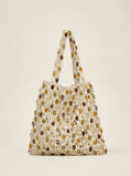 Artisanal Handwoven Gem Bead Crochet Tote Bag