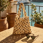 Artisanal Handwoven Gem Bead Crochet Tote Bag