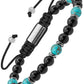 Turquoise & Black Onyx Beaded Bracelet - Navajo