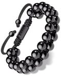 Black Tourmaline Beaded Bracelet - Morocco