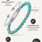 Turquoise & Silver Charms Beaded Bracelet - Native