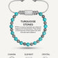 Turquoise & Silver Charms Beaded Bracelet - Native
