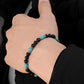 Turquoise & Black Onyx Beaded Bracelet - Navajo