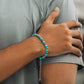 Turquoise & Silver Charms Beaded Bracelet - Native