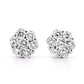 AGI Certified 2.00ctw Lab Diamond Floral Cluster Stud Earrings in 14kt White Gold