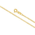 14K Solid Yellow Gold Curb Link Chain Necklace for Women and Girls Made in Italy - Width 1.5mm
