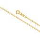 14K Solid Yellow Gold Curb Link Chain Necklace for Women and Girls Made in Italy - Width 1.5mm