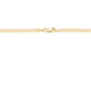 14K Solid Yellow Gold Curb Link Chain Necklace for Men and Women Made in Italy - Width 2.5mm Length 20"