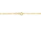14K Solid Yellow Gold Figaro Link Chain 3+1 Necklace for Women and Girls Made in Italy - Width 2mm