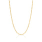 14K Solid Yellow Gold Figaro Link Chain 3+1 Necklace for Men and Women Made in Italy - Width 2.5mm Length 20"