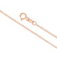 14K Solid Yellow White or Rose Gold Rolo Link Chain Necklace Diamond Cut for Women and Girls Made in Italy - Width 1mm Length 16"