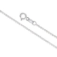 14K Solid Yellow White or Rose Gold Rolo Link Chain Necklace Diamond Cut for Women and Girls Made in Italy - Width 1mm Length 16"