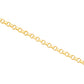 14K Solid Yellow White or Rose Gold Rolo Link Chain Necklace Diamond Cut for Women and Girls Made in Italy - Width 1mm Length 16"